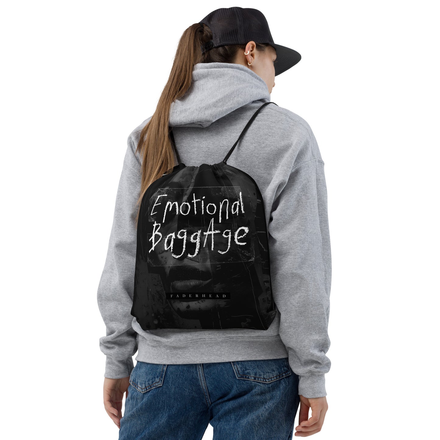 EMOTIONAL BAGGAGE Drawstring bag