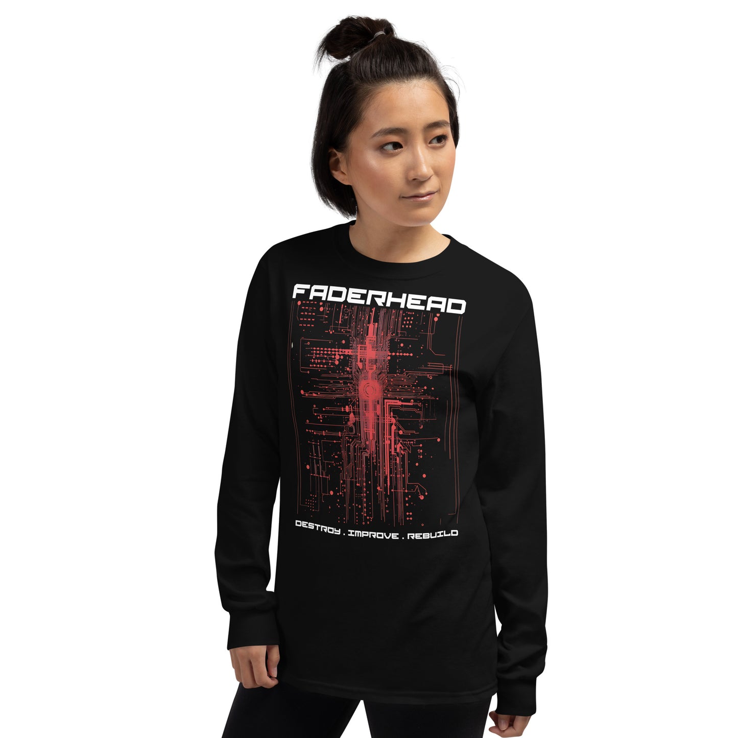 DESTROY IMPROVE REBUILD CYBER Long Sleeve Shirt Women