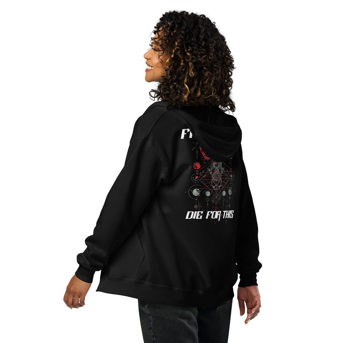 DIE FOR THIS GEOMETRY Zip Hoodie Unisex