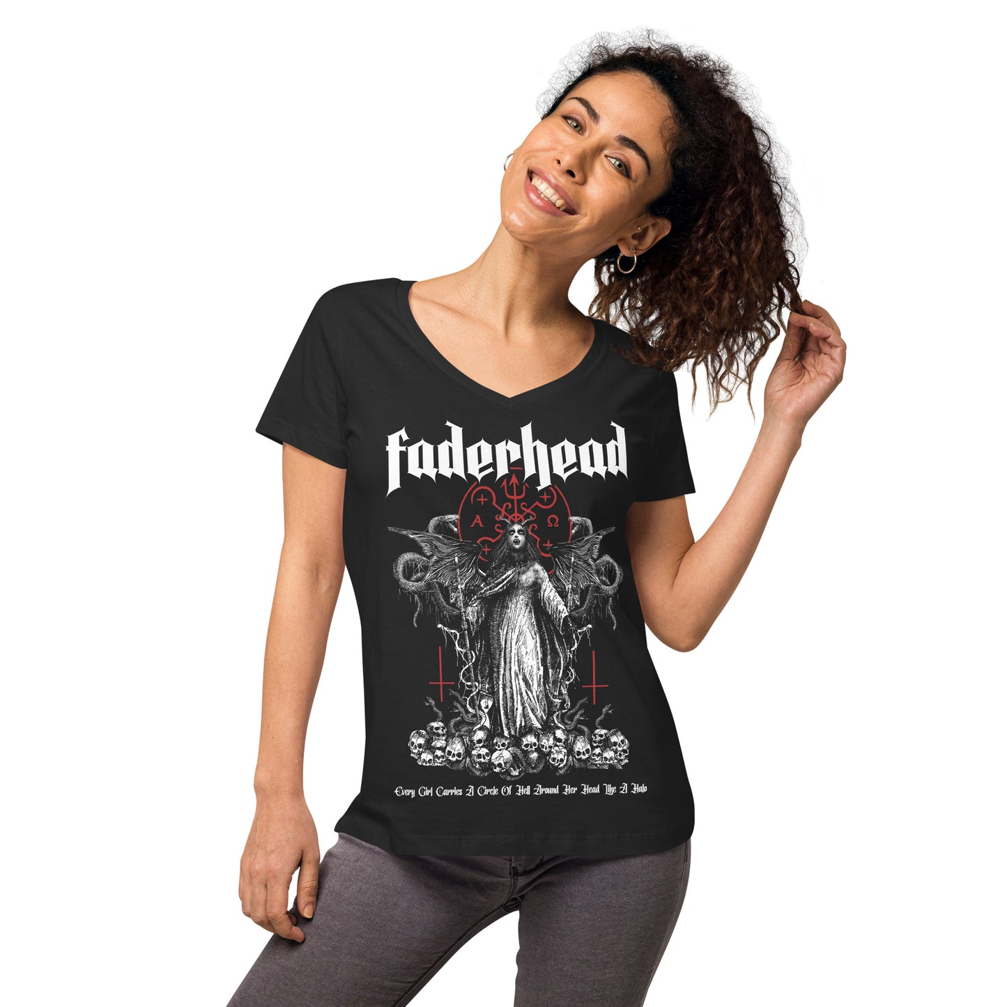 HALO (CLASSIC DESIGN) T-Shirt V-Neck Women