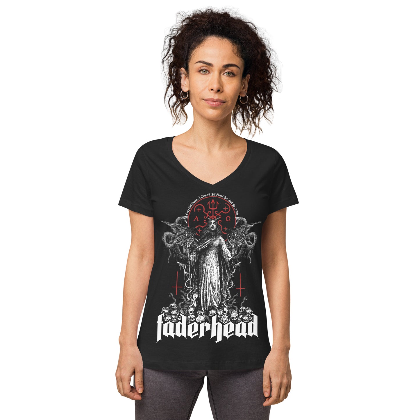 HALO (WITCHY DESIGN) T-Shirt V-Neck Women
