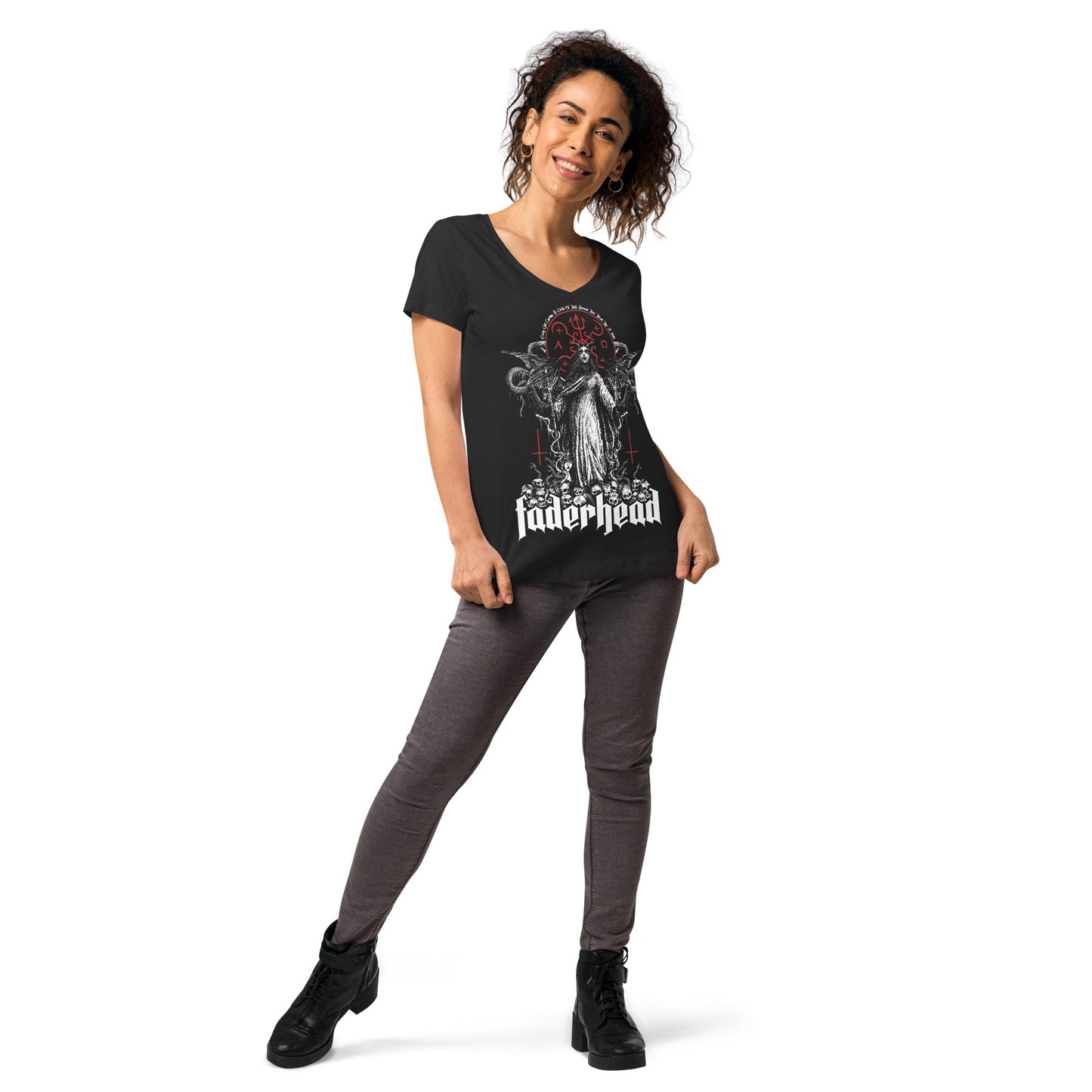 HALO (WITCHY DESIGN) T-Shirt V-Neck Women