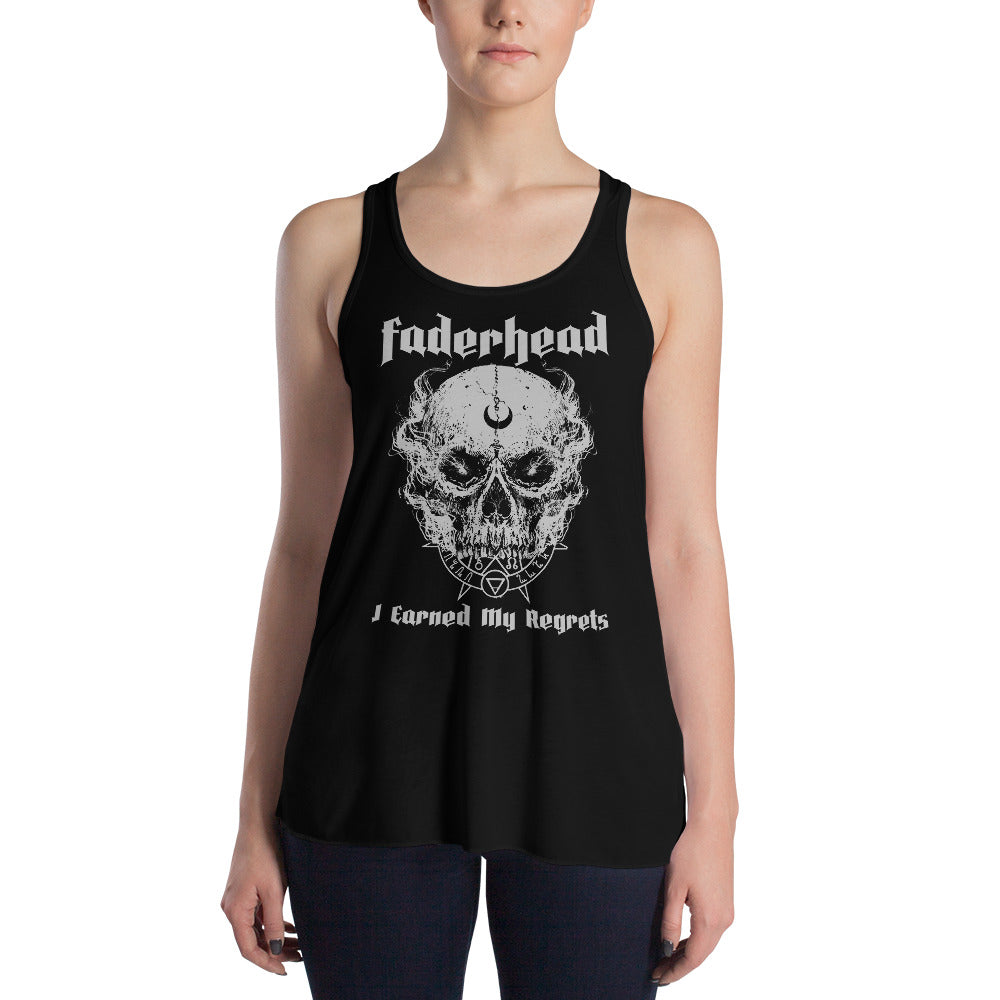 I EARNED MY REGRETS Flowy Racerback Tank Top Women