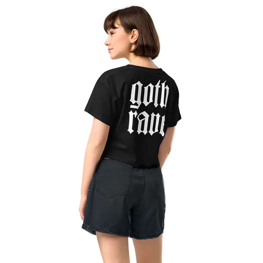 GOTH RAVE Women’s crop top Front/Back